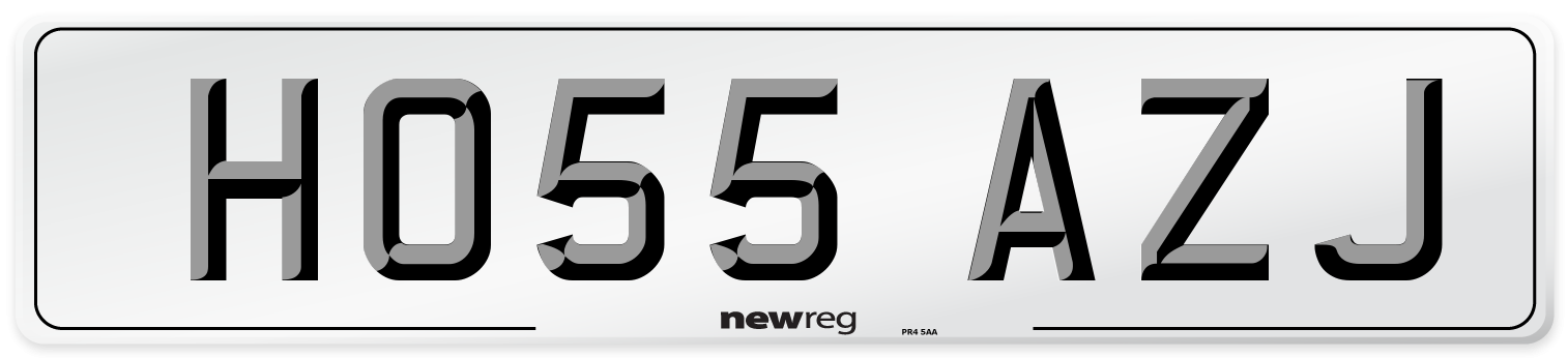 HO55 AZJ Number Plate from New Reg